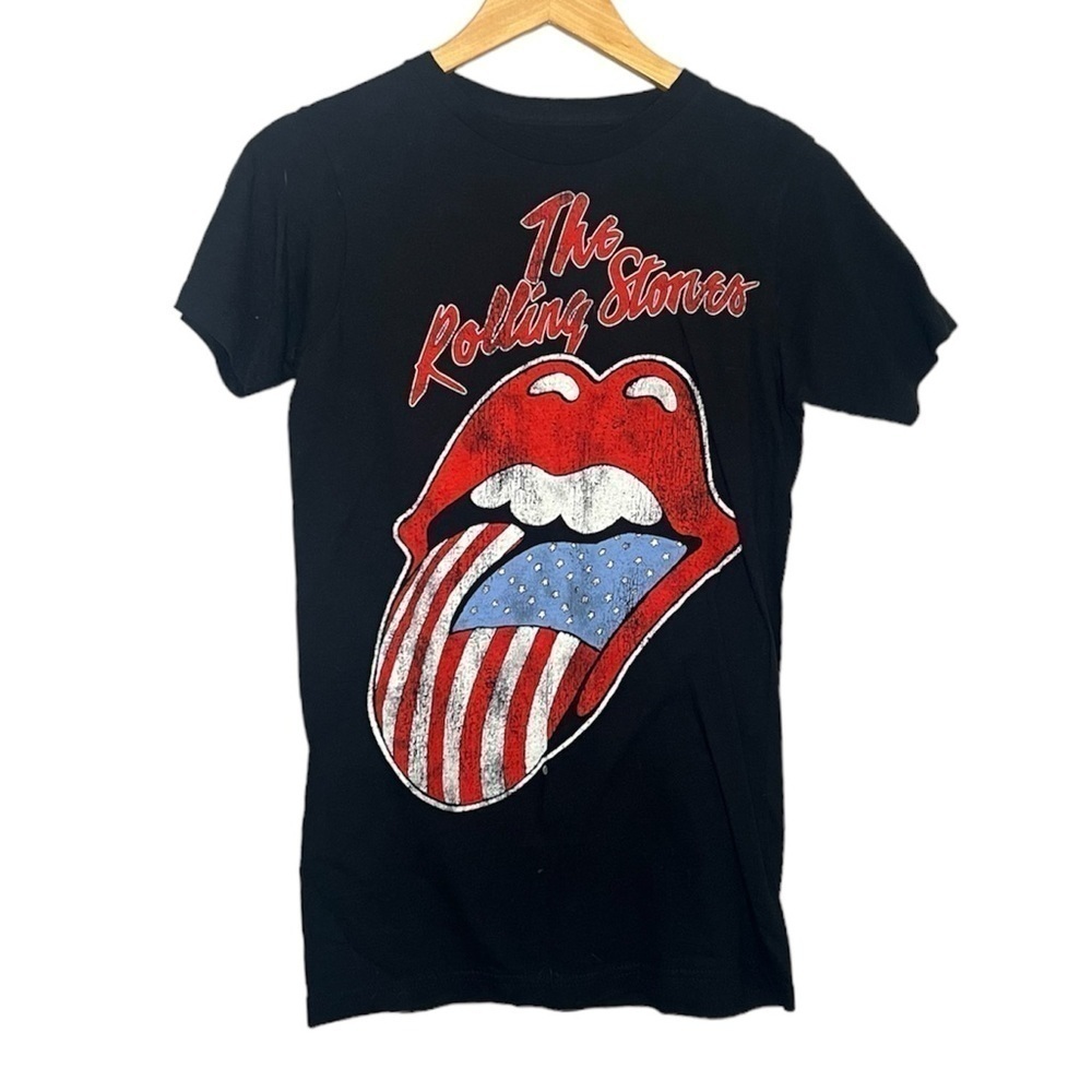 The Rolling Stones American Flag tongue graphic tee size small